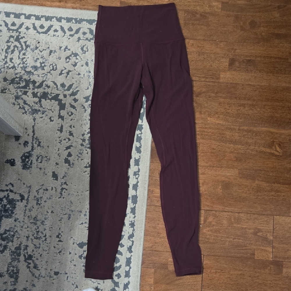 Lululemon Align Dark Purple Maroon Leggings Full-Length High Rise
